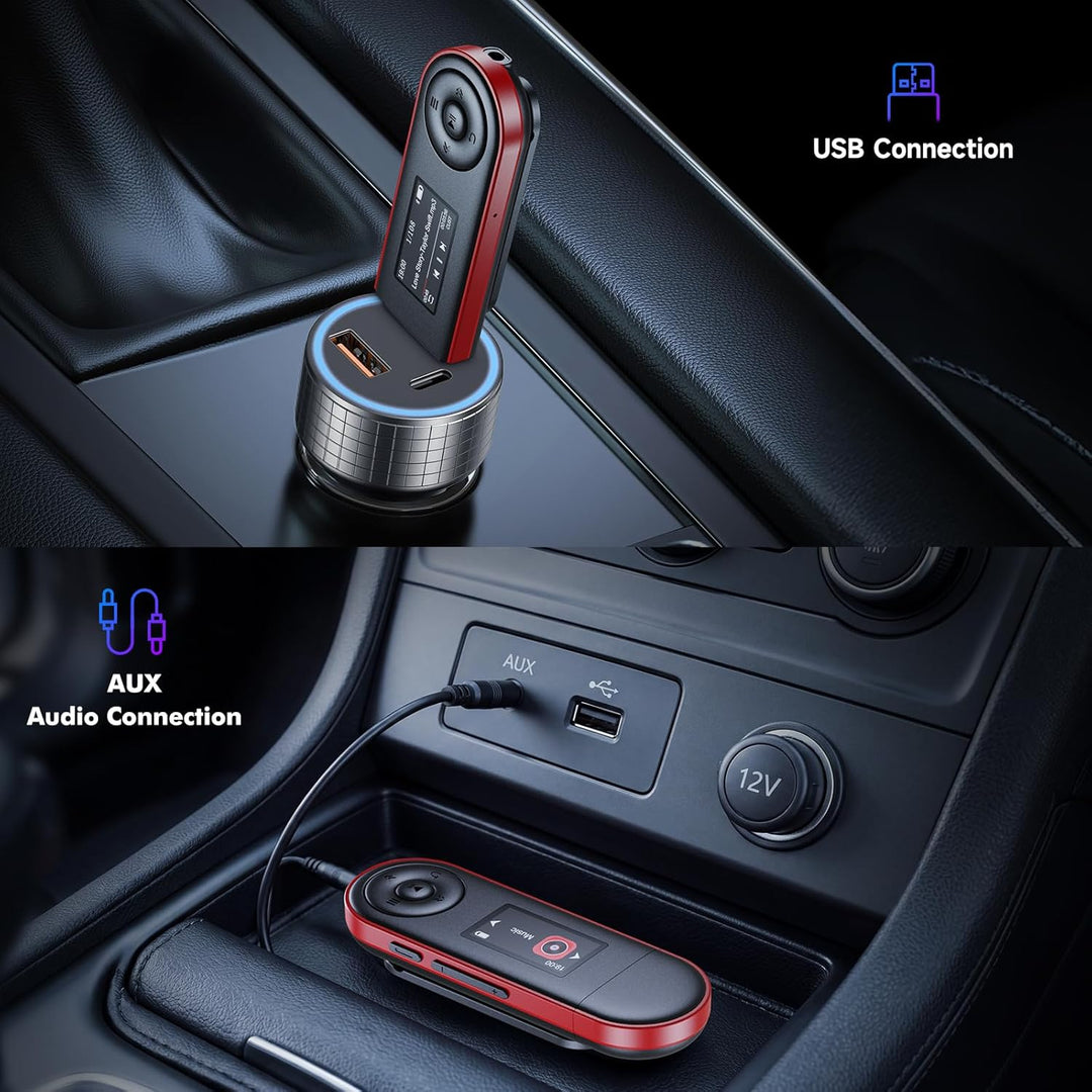 64GB MP3 Player mit Bluetooth 5.3, USB Plug & Play, Nur 28g, Physische Tasten für Blindbedienung, Cl