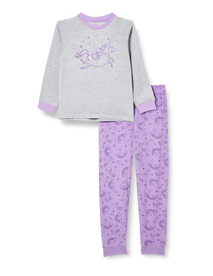 Playshoes Unisex Kinder Frottee Schlafanzug Zweiteilig Pyjama-Set (1er Pack) 86 Einhorn, 86 Einhorn