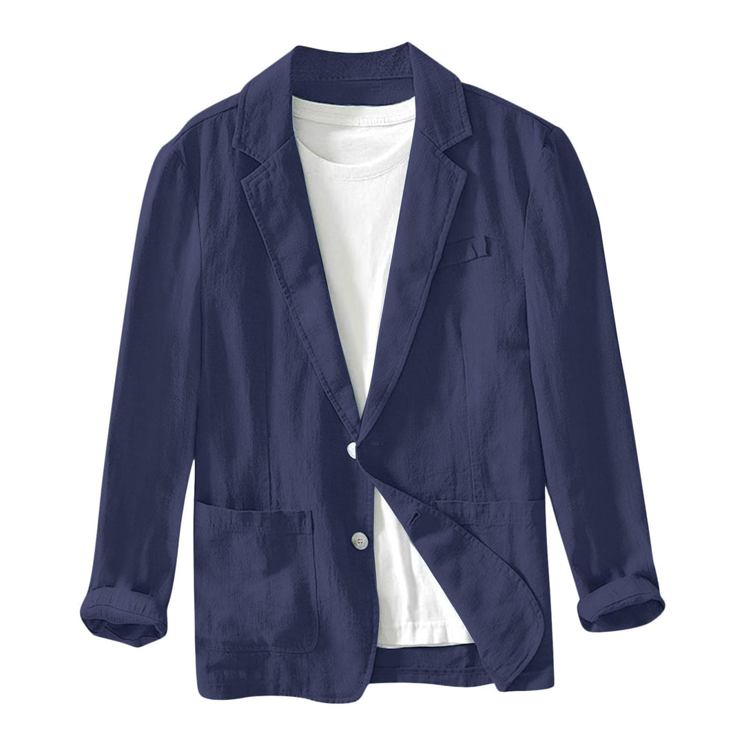 Leinen Blazer Herren, Sakko Herren Regular Fit, Blazer Herren Sportlich, Leinen Sakko Mit DREI Knöpf