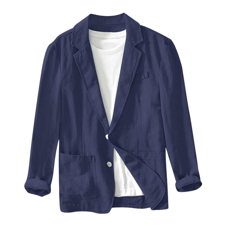 Leinen Blazer Herren, Sakko Herren Regular Fit, Blazer Herren Sportlich, Leinen Sakko Mit DREI Knöpf