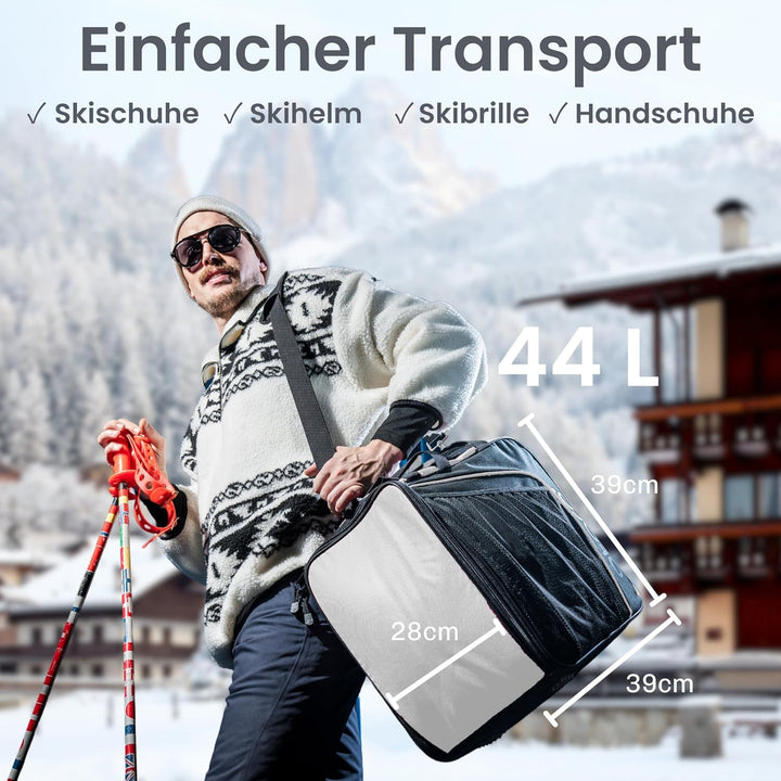 Otaro Skischuhtasche mit Helmfach (über 35.000 zufriedene Kunden) Premium Skitasche für Skischuhe |