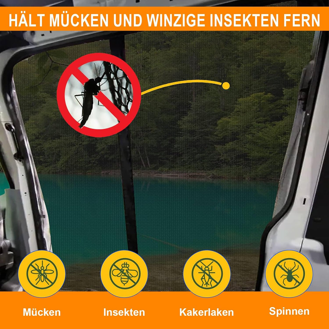 Moskitonetz Magnetisch für VW T5 T6 Heckklappe 155 x 146 cm
