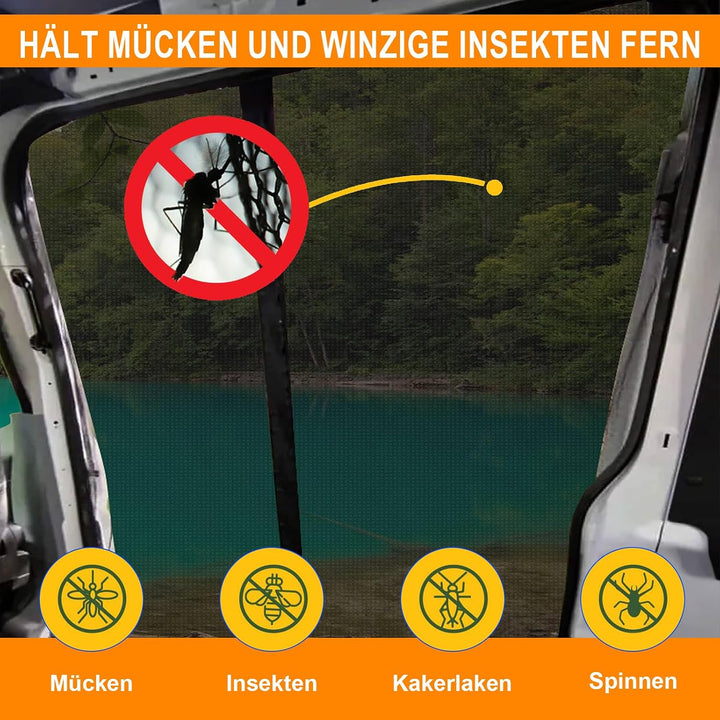 Moskitonetz Magnetisch für VW T5 T6 Heckklappe 155 x 146 cm