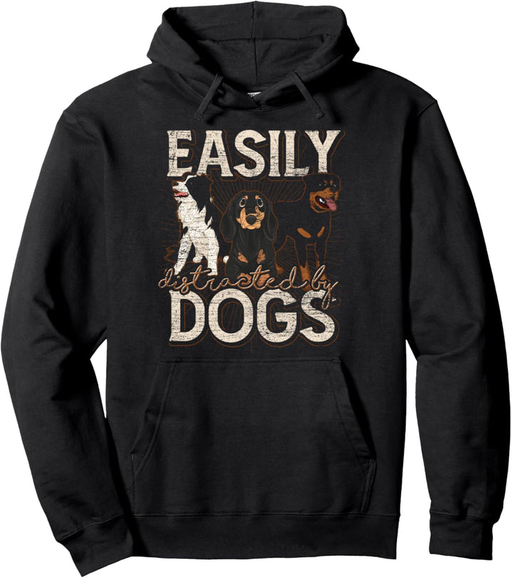 Leicht abgelenkt von Hunden Hundebesitzer Haustier Hunde Pullover Hoodie