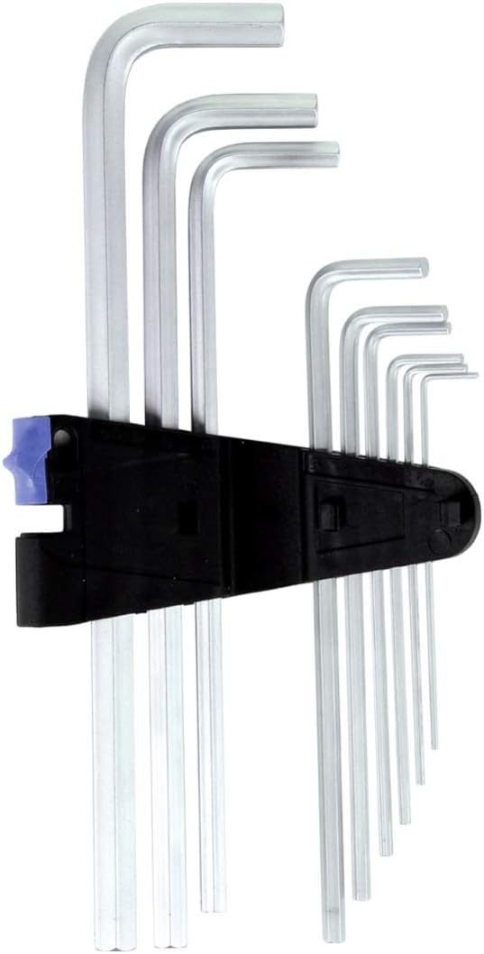 Wera 05022130001 950/9 L Hex-Plus HF 1 Winkelschlüsselsatz, metrisch, gestellverchromt, mit Haltefun