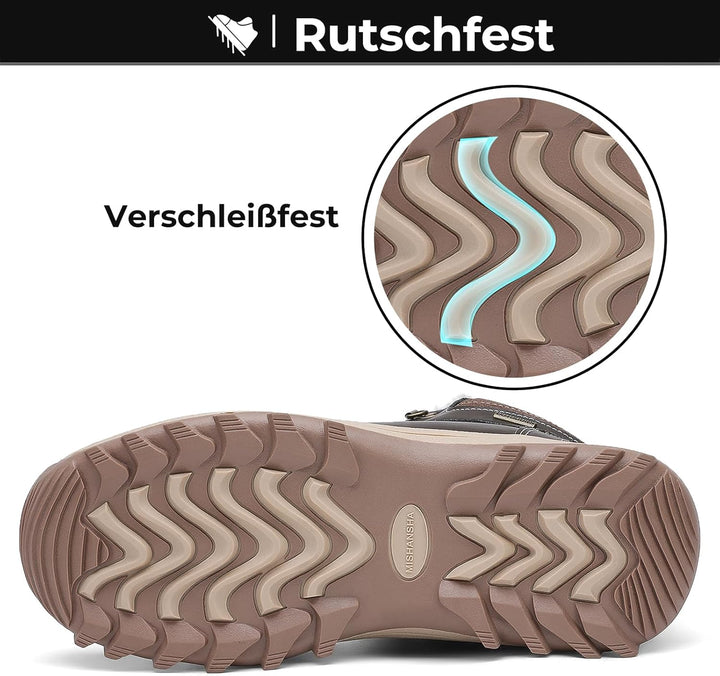 Mishansha Winterschuhe Herren Warme Gefüttert Winterstiefel Damen Winter Boots Outdoor 36-48 EU 41 E