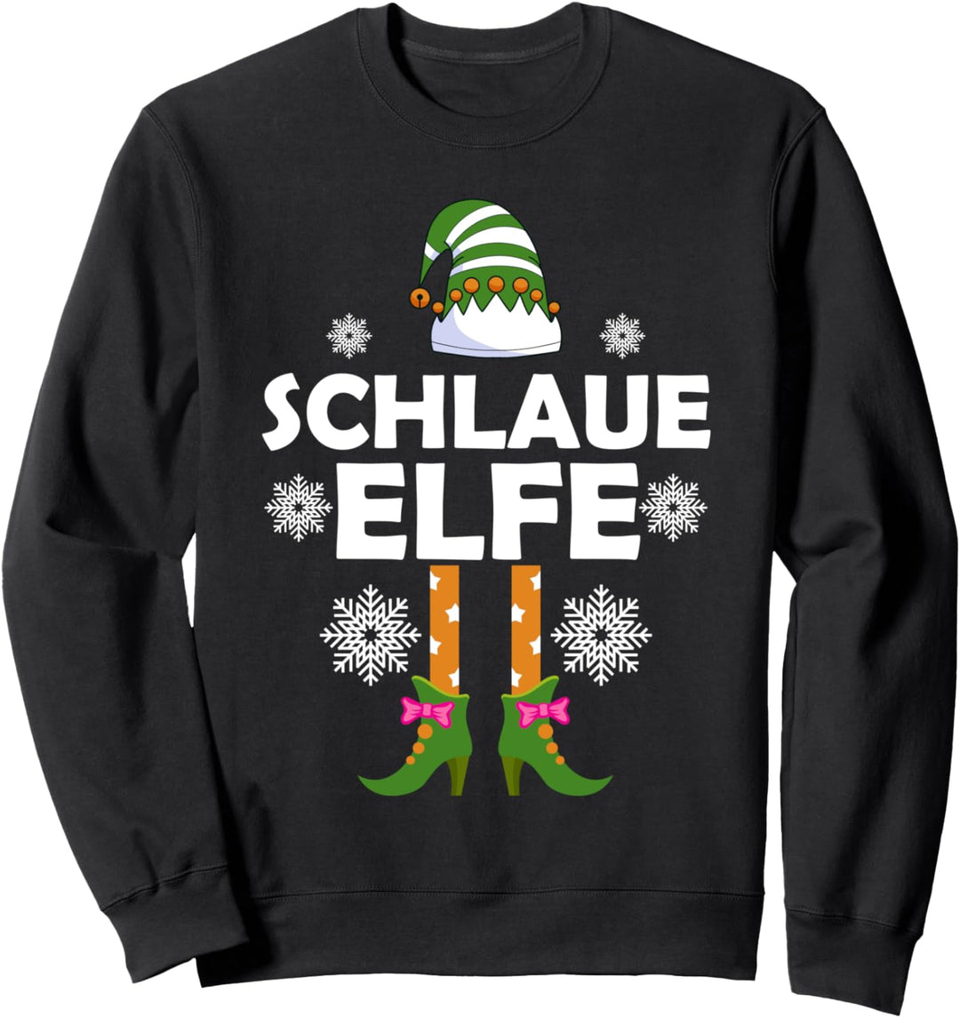 Schlaue Elfe Familien Weihnachts Outfit Weihnachtself Sweatshirt