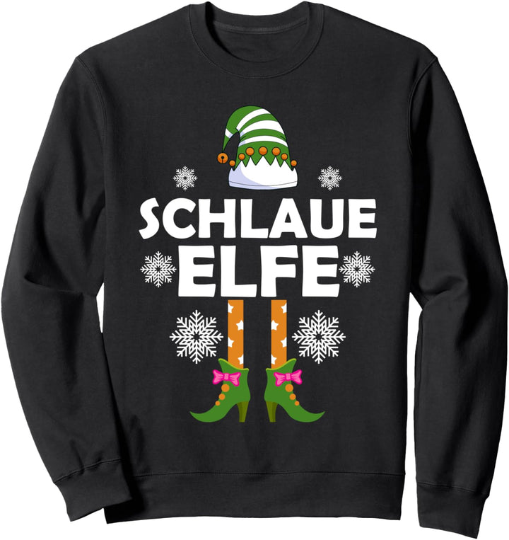 Schlaue Elfe Familien Weihnachts Outfit Weihnachtself Sweatshirt