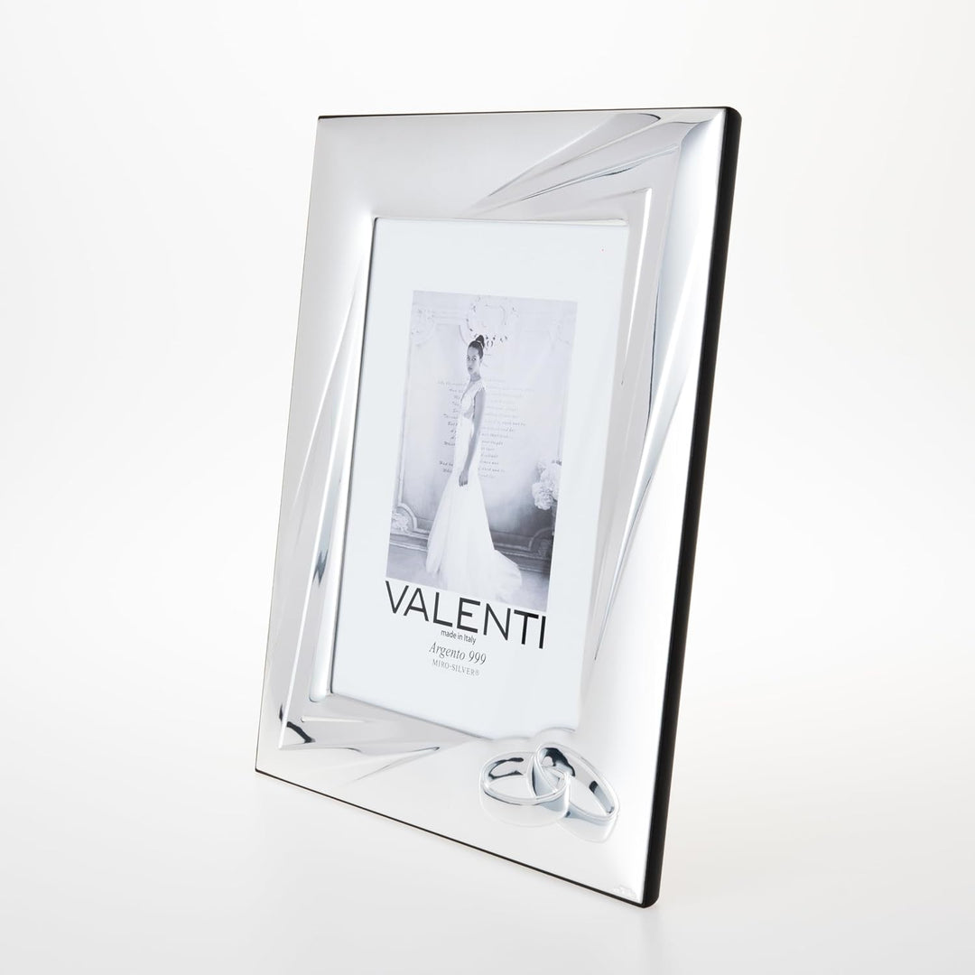 Valenti&Co Bilderrahmen, Silber, 13 x 18 cm, ideal als Geschenk zur Hochzeit oder für Mutter und Pap