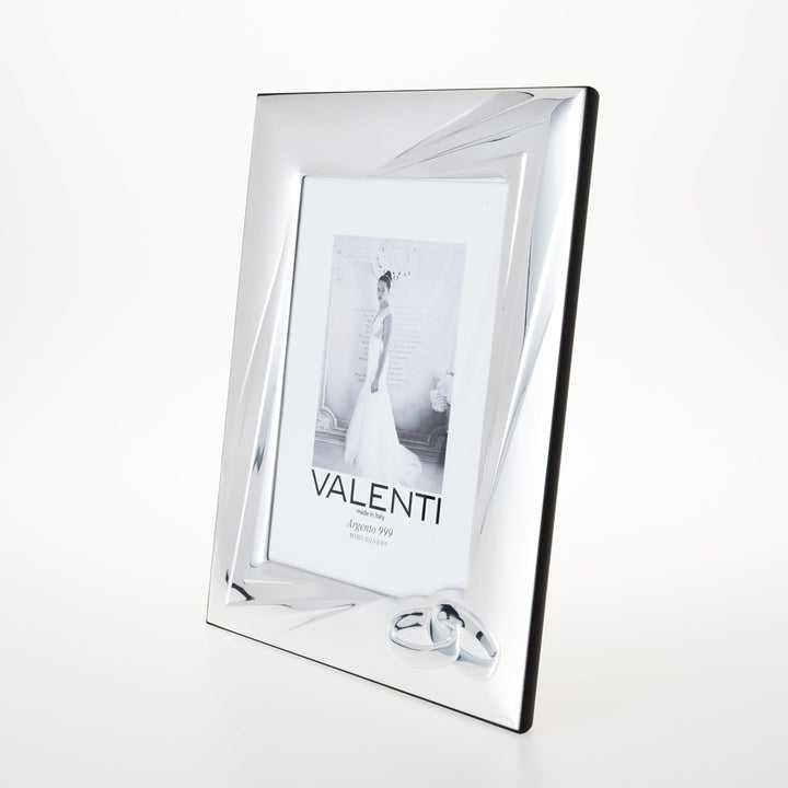 Valenti&Co Bilderrahmen, Silber, 13 x 18 cm, ideal als Geschenk zur Hochzeit oder für Mutter und Pap