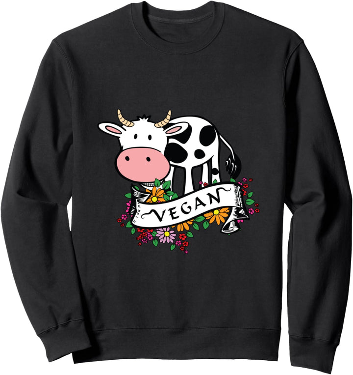 Vegan Cow - Animal Are Friends Not Food Sweatshirt