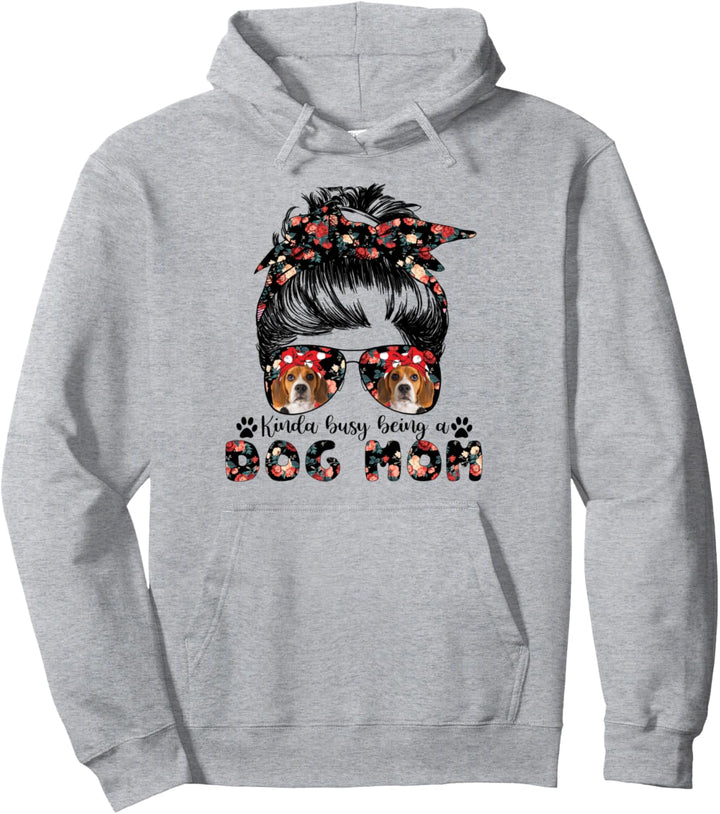 Damen-Brille mit Beagle-Hundemotiv Pullover Hoodie