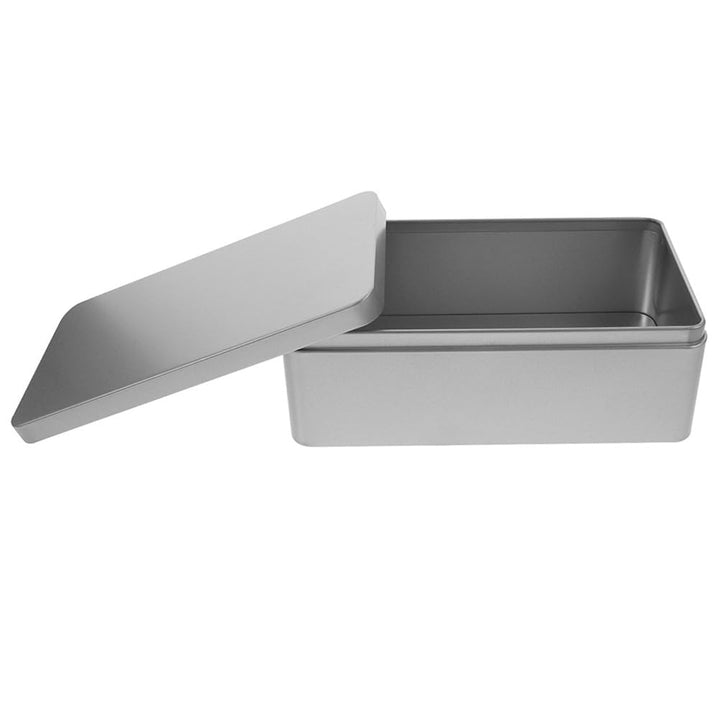 Angoily Rechteckige Leere Blechdose Mit Deckel Aufbewahrungsbox Weissblech Rechteckige Keksdose 23,5