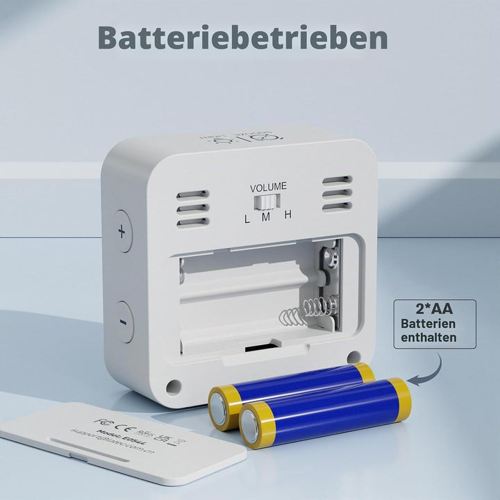 LATEC Wecker Digital, Digitaler Wecker Batterie, Klein Reisewecker Digital Uhr mit Temperaturanzeige