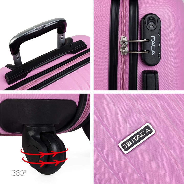 ITACA - Koffer Set Mit Rollen In Gross Für Reisen - Reisekoffer Set Aus Robuster Hartschalenkoffer-S