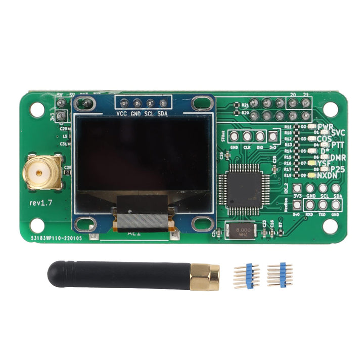 UHF VHF UV MMDVM Hotspot-Modul-Kit SMA-Schnittstelle LED-Anzeige Hotspot-Platine mit Antenne