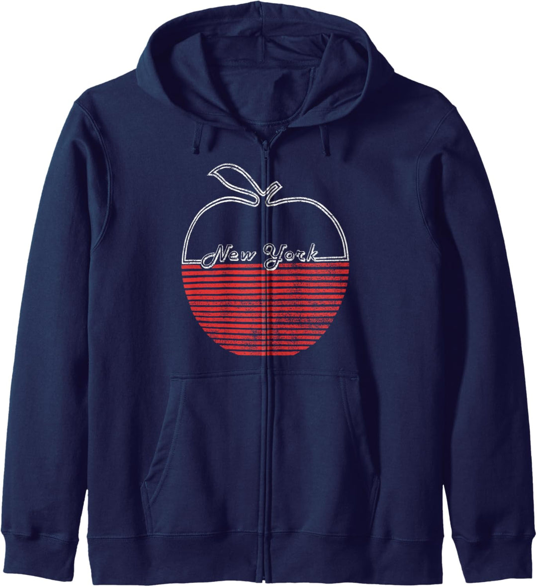 Trendy New York Big Apple Stripes Kapuzenjacke