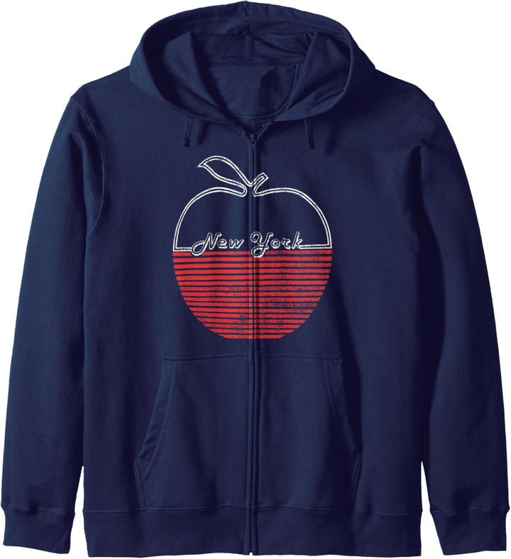 Trendy New York Big Apple Stripes Kapuzenjacke