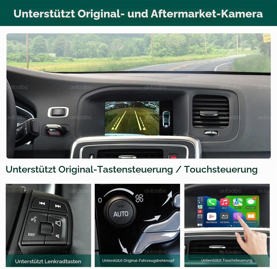 Kabellos CarPlay/Android Auto Modifikation für Volvo XC60 V40 V60 S60 S90 2015-2019 AirPlay Mirror L