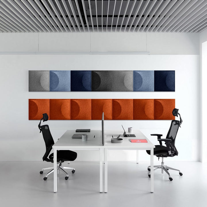 LEVIATAN Akustikplatten 3D | 4 Stück Schallabsorber Schallschutzplatten Akustikpaneele Wand Polyeste