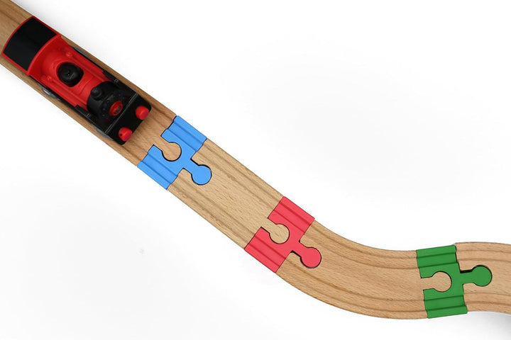 missing piece - Duplo-Adapter für Holzeisenbahnen (12 Stück) (Bunte Mischung), Bunte Mischung