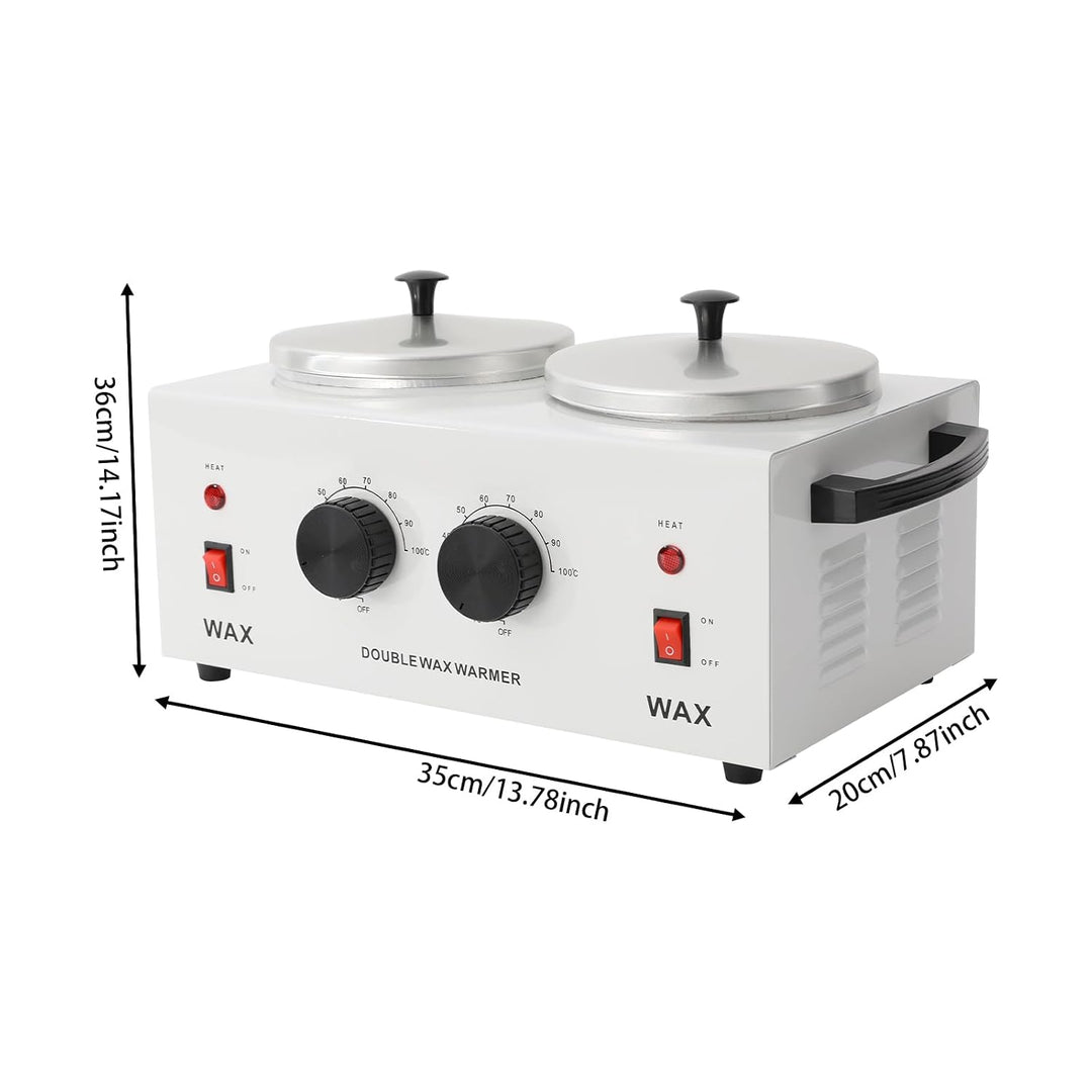 Doppel Wachswärmer, 200W Warmwachs Haarentfernung Wax Maschine Waxing Set, Elektrischer Wachswärmer,