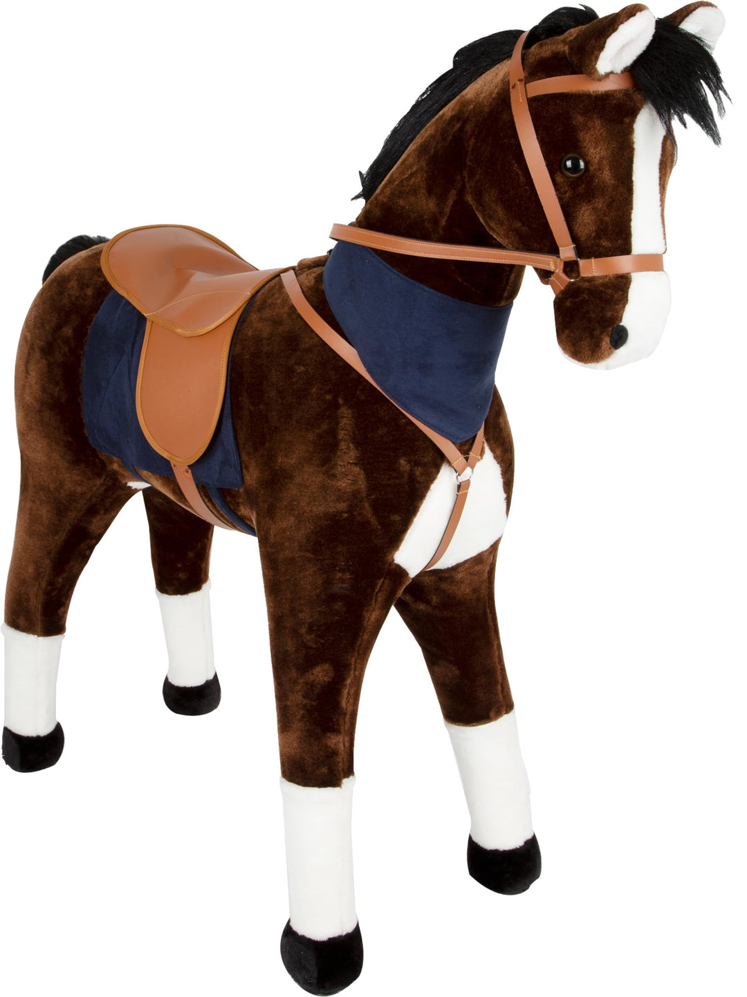small foot Stehpferd XL aus Plüsch mit Sound, stabiles, grosses Reitpferd zum Draufsitzen, für Kinde
