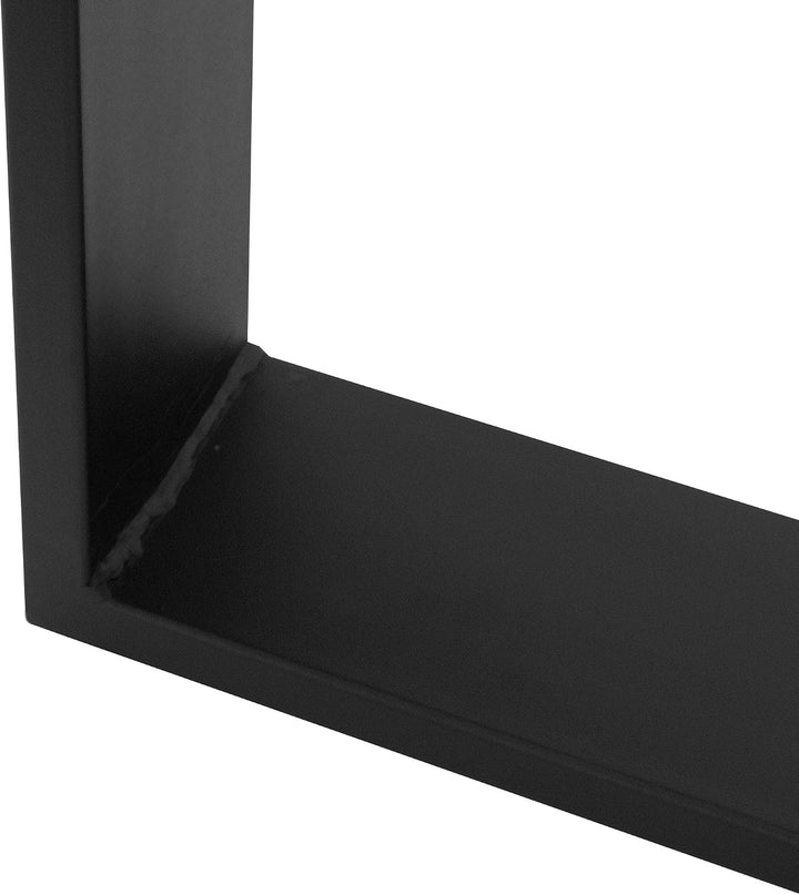 ML-Design 2 Stück Bankbeine aus Stahl massiv 40x78,5cm Schwarz Bankgestell aus Metall mit Rückenlehn