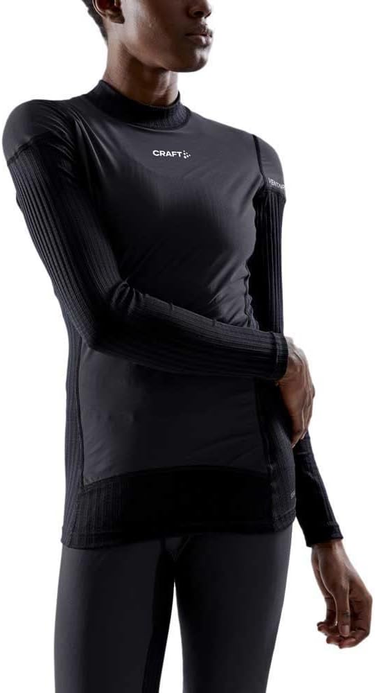 Craft Damen Active Extreme X Wind Ls W Oberteile L Schwarz/Granit, L Schwarz/Granit