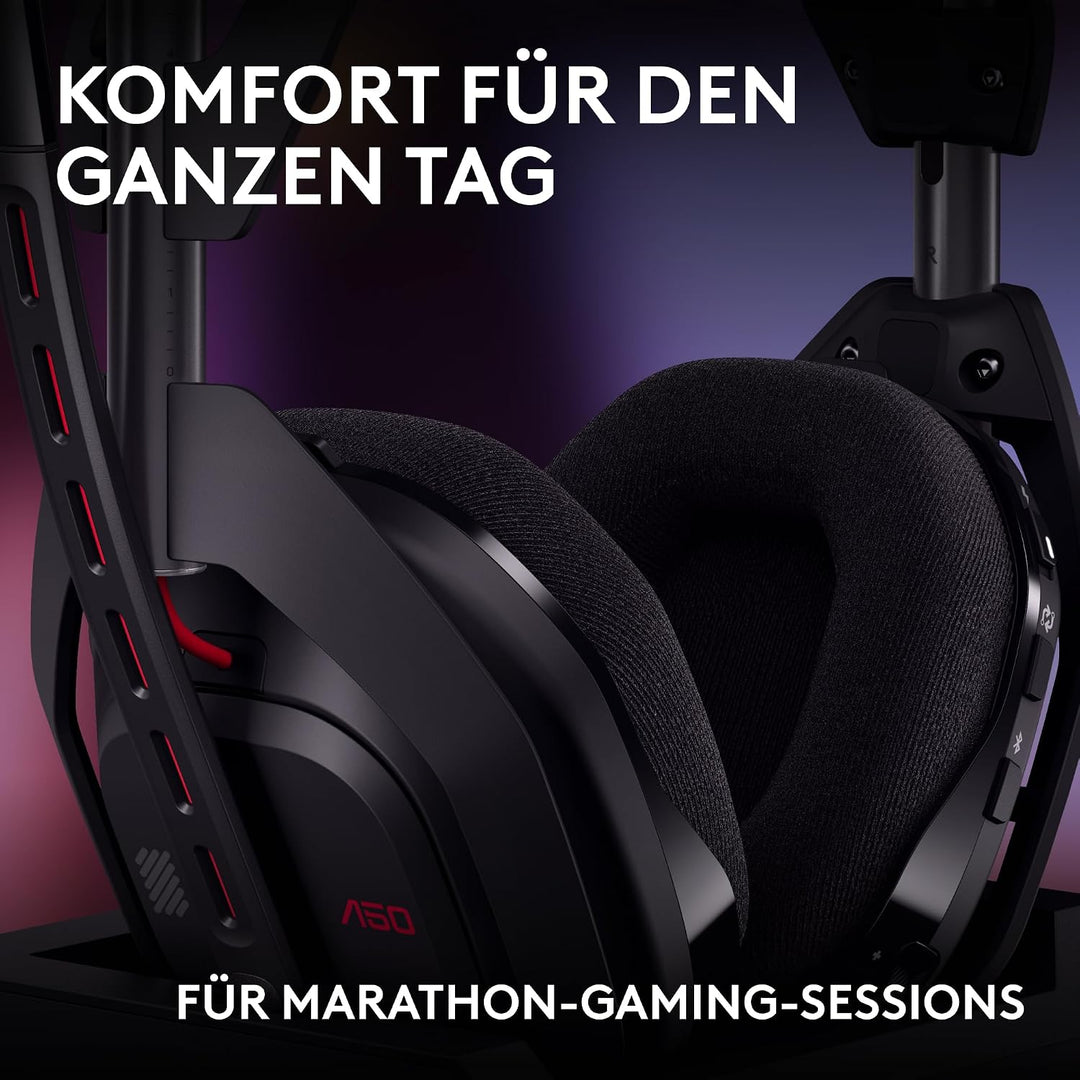 Logitech G Astro A50 LIGHTSPEED kabellose Gaming-Headset + Basisstation (Gen 5), PRO-G GRAPHENE, 3-S