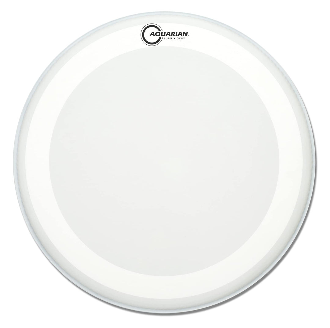 Aquarian TCKII20 Superkick Series - Texture Coated Drumhead - 20 inch weiss 20 Zoll, weiss 20 Zoll