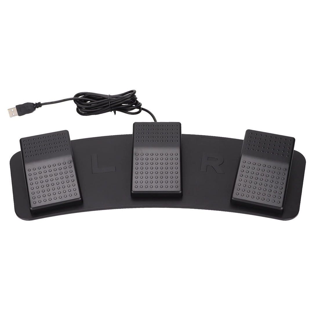 ASHATA USB-Fusspedal, USB-Dreifach-Fussschalterpedal, Multifunktionales, Ergonomisches Dreifach-Fuss