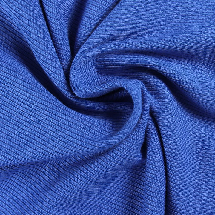Langarmshirt Damen Rundhal Pullover Elegant Langarm Oberteile Rippshirt Tshirts Basic Tops Blau M, B