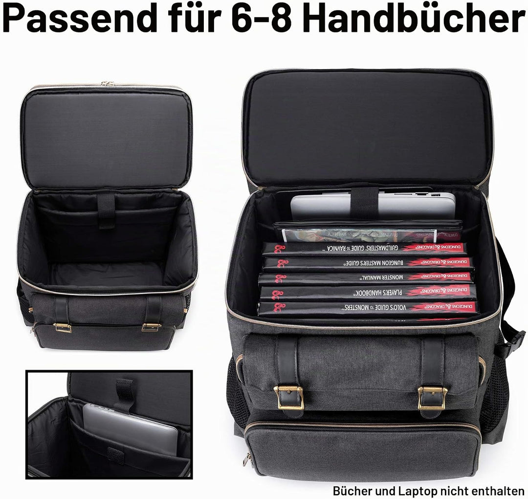 Trunab Rucksack für DND RPG Tabletop Adventurer’s Travel Game, Tasche für Battle Mat, Kompatibel mit