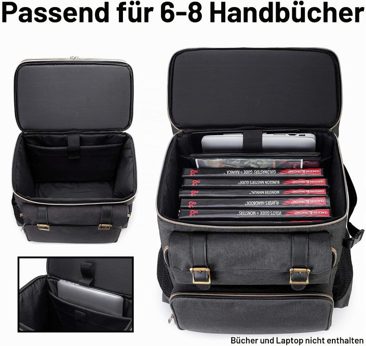 Trunab Rucksack für DND RPG Tabletop Adventurer’s Travel Game, Tasche für Battle Mat, Kompatibel mit