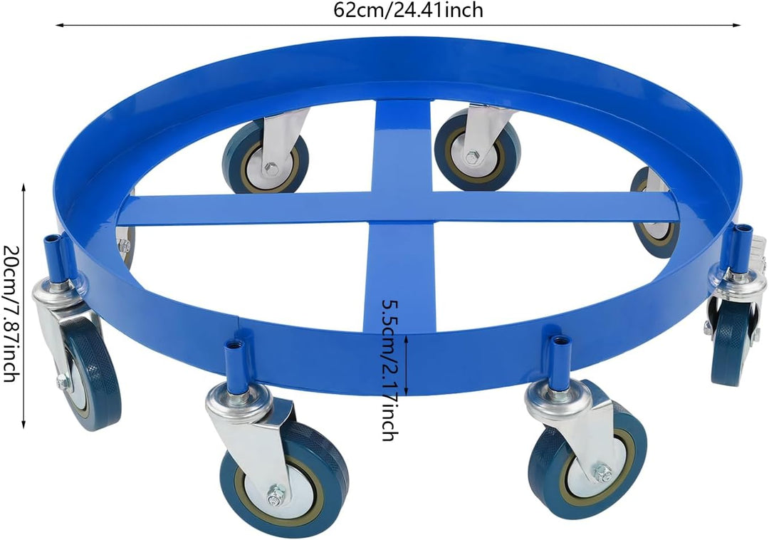 Fassroller, Transportroller für 200 Liter Metallfass Fass, Tragkraft 907kg, Fassdurchmesser 62cm, Fa