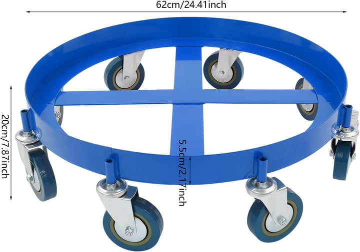 Fassroller, Transportroller für 200 Liter Metallfass Fass, Tragkraft 907kg, Fassdurchmesser 62cm, Fa