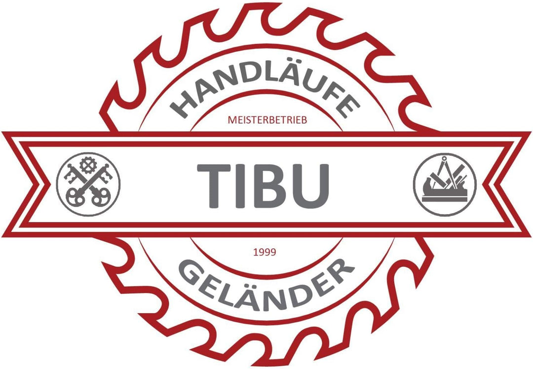 TIBU Einzelner Edelstahl Geländer Handlaufpfosten für seitliche Montage 6 Streben Seitenabstand 70mm