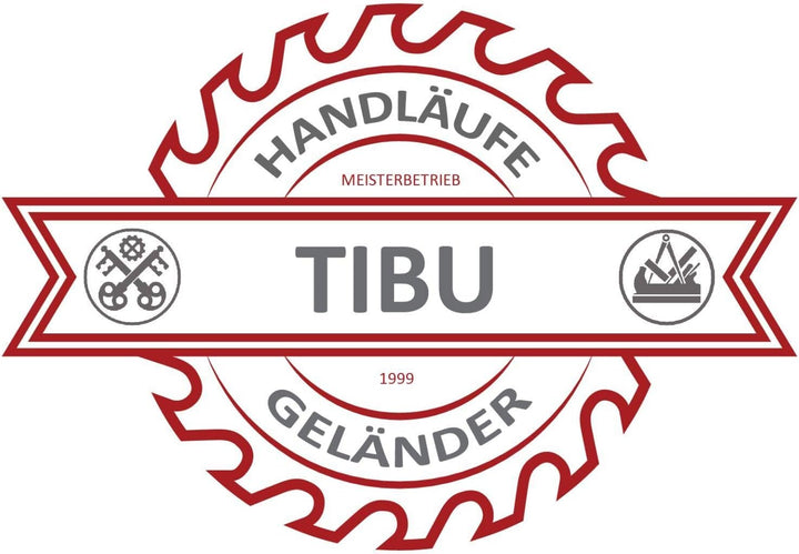 TIBU Einzelner Edelstahl Geländer Handlaufpfosten für seitliche Montage 6 Streben Seitenabstand 70mm