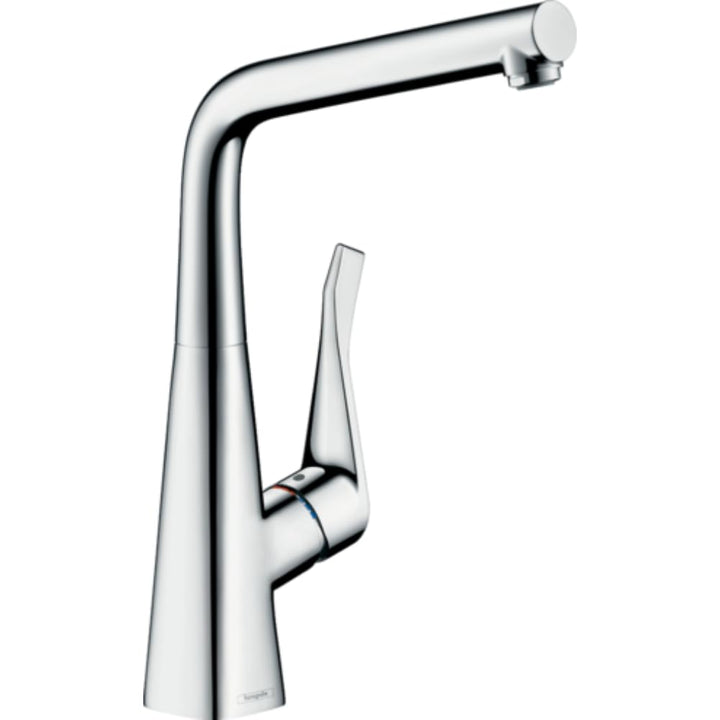 hansgrohe Metris Einhebel-Küchenarmatur, Komfort-Höhe 320mm mit Schwenkauslauf, Chrom Chrom ohne Sch