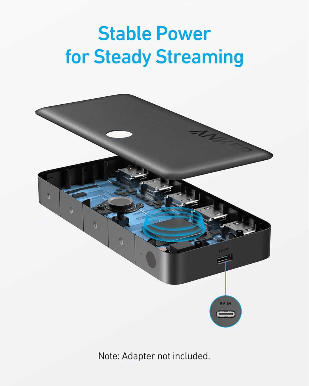 Anker HDMI Switch, 4K@60Hz Umschalter, 4 in 1 Gerät mit glatter Oberfläche, unterstützt HDR, 3D, Dol
