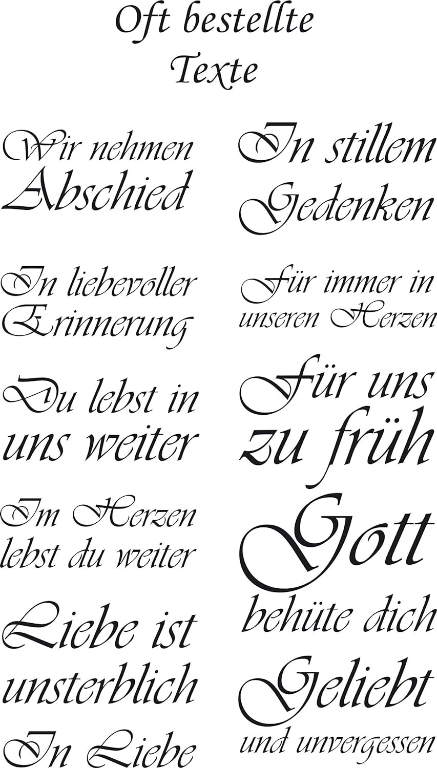Trauer-Laterne Metall weiss Mod. 4 mit ind. Text und Motiv 28x15,5x15,5 cm Grablaterne Grablicht, We