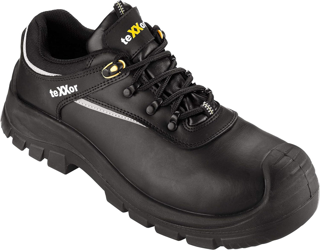teXXor® S3-Sicherheitshalbschuhe COLMAR, schwarz/schwarz, Gr. 46 46 EU Schwarz, 46 EU Schwarz