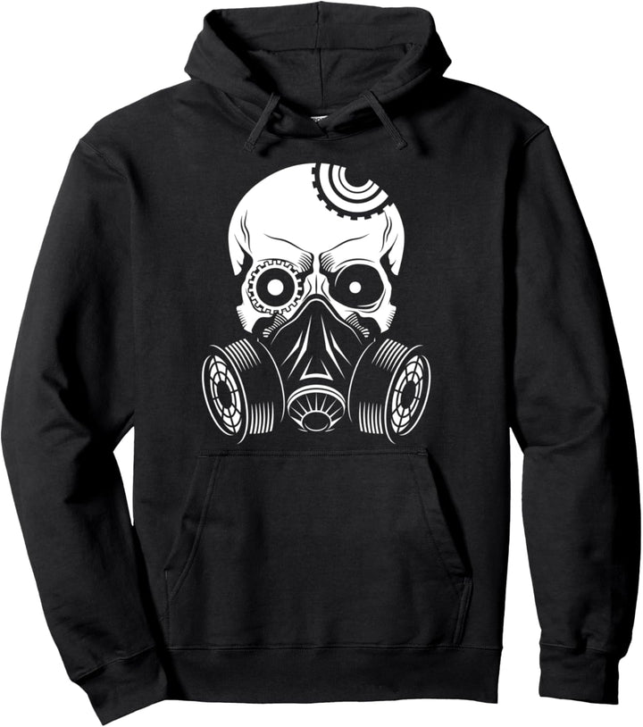 Steampunk Okkult Roboter Maske Emo Rave Demon Goth Festival Pullover Hoodie