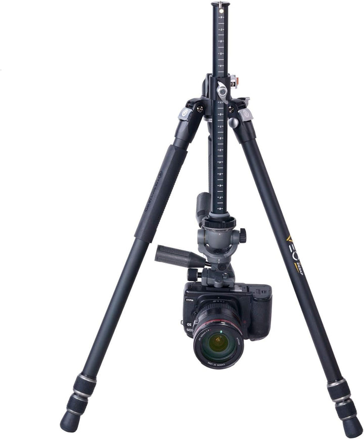Vanguard Veo 3+ 263AP Aluminium-Stativ, 3-Wege-Kugelkopf und Mittelsäule mit Mehreren Winkeln Schwar