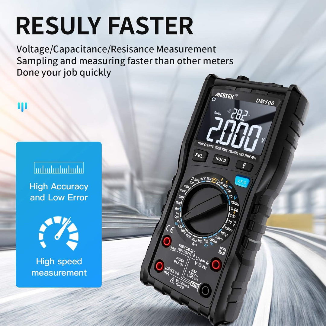 Digital Multimeter Spannungsprüfer AC DC Strommessgerät Stromzähler MESTEK Spannung Tester NCV VFC A