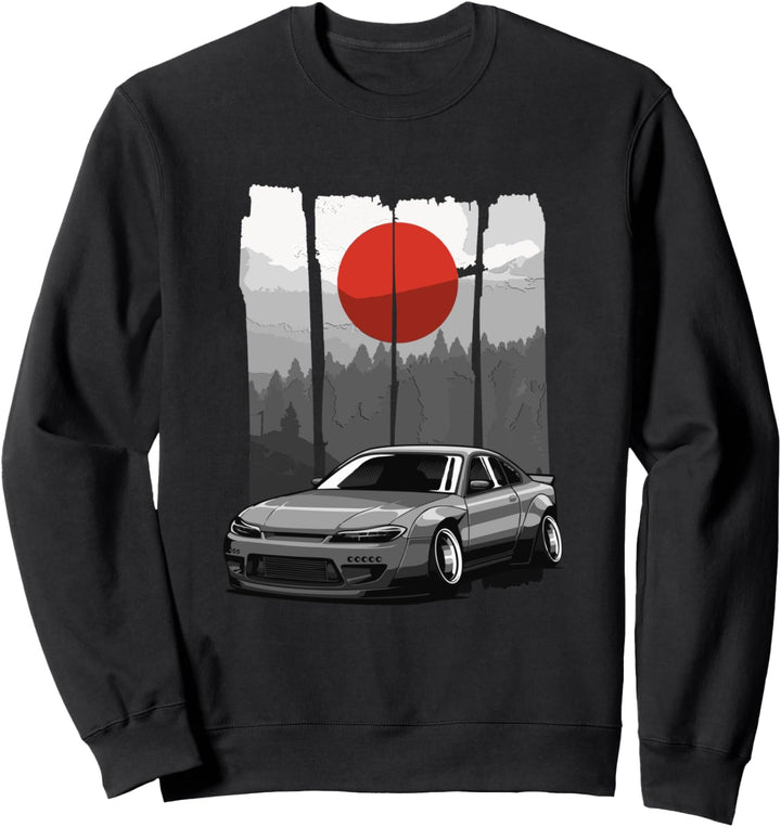 JDM S15 Silvia Japan Drift Auto Aufgehende Sonne Tuning Sweatshirt