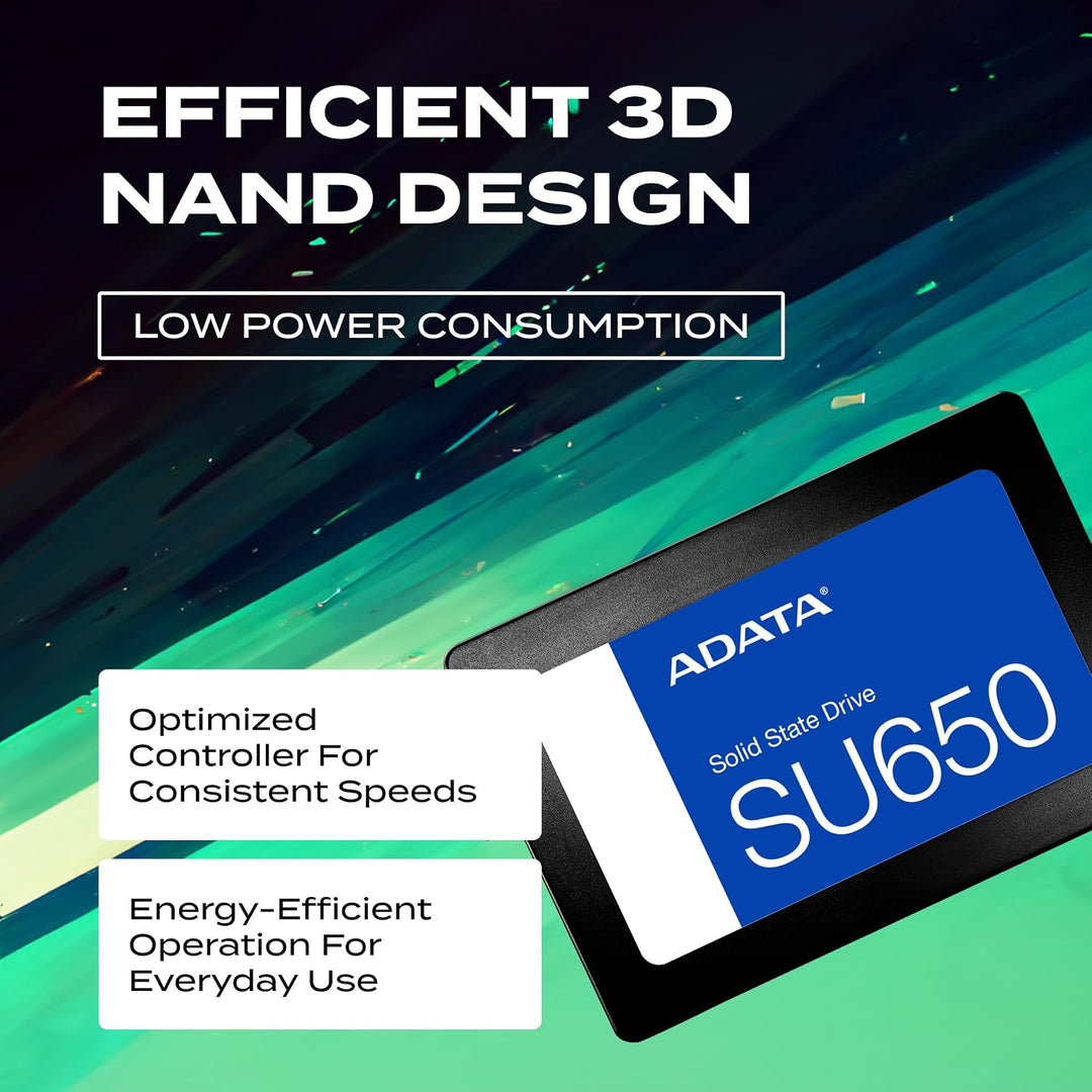 ADATA ASU650SS-512GT-R internal solid State Drive 2.5 512 GB Serial ATA III 3D NAND