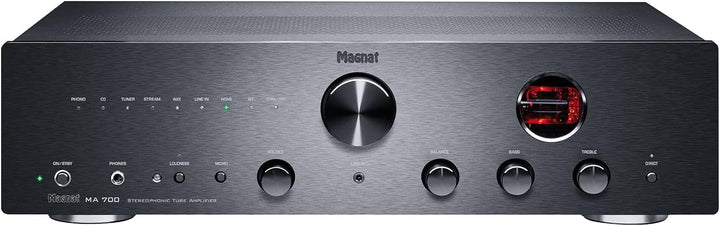 Magnat MA 700, High-End-Hybrid-Verstärker mit Röhrenvorstufe und Transistor-Leistungsendstufe Schwar
