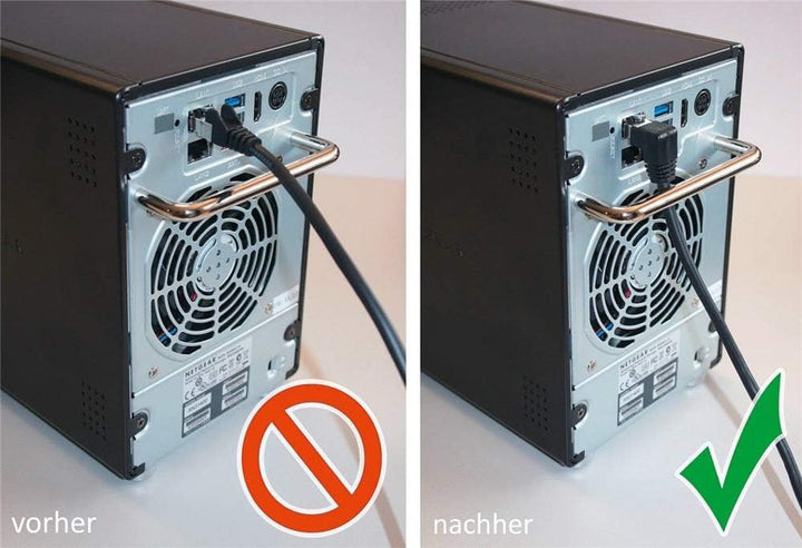 Goobay 94183 CAT.5e F/UTP Patch-Kabel 90° nach oben gewinkelt, gerade / oben gewinkeltes Netzwerkkab
